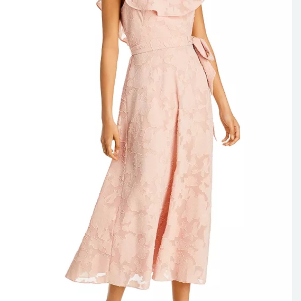 Aqua Blush Floral Midi Dress